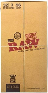 Raw Cone (3pk) King Size 32 ct Slow burning | | Item No.: 106
