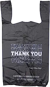 Kav Shopping Black Thank You Heavy-Duty Plastic bag | Item no.: 2125, 3260, 3261