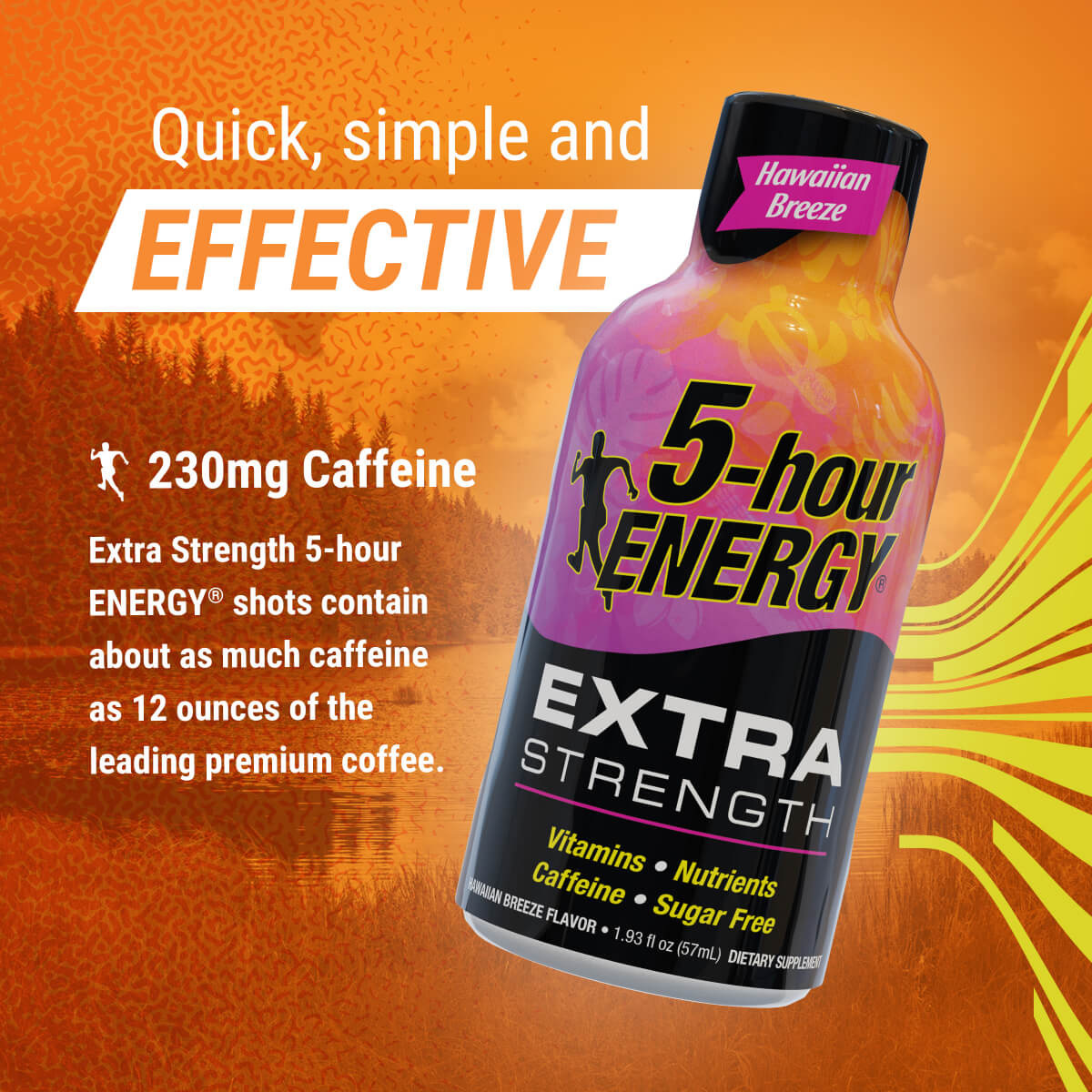 5 Hour Extra Strength Energy Shots- Hawaiian Breeze (12 per pack) | Item no.: 3425