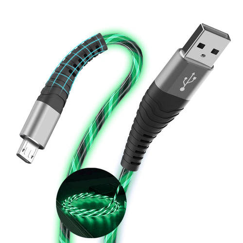 LED Flowing Light Micro-USB Charging Cable – USB-A Data & Charger Cable | Item no.: 1746