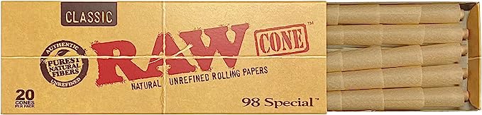 RAW 98 Special 20 Pack Pre-Rolled Cones | Item No: 3212