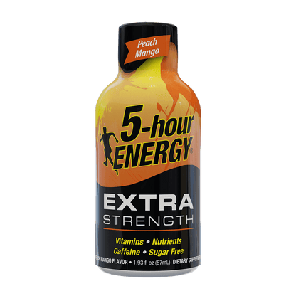 5 Hour Extra Strength Energy Shots- Peach Mango (12 per pack) | Item no.: 272