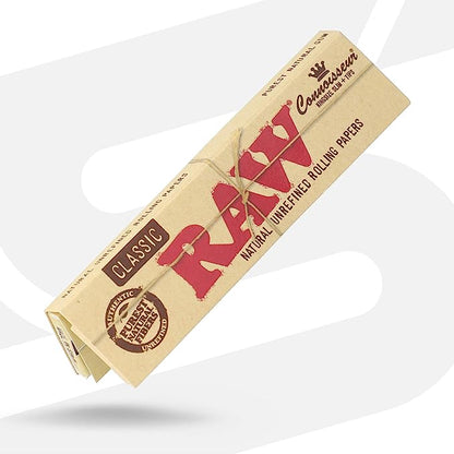 Raw Classic King Slim+Tips Connoisseur 24 ct | Item No:97