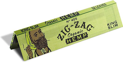 Zig Zag king slim organic hemp rolling papers 24 count | Item no.: 728