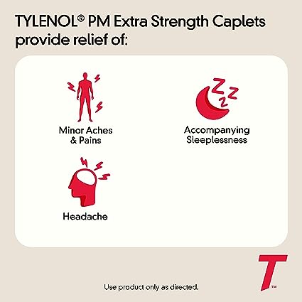 Tylenol PM Extra Strength Nighttime Pain Reliever & Sleep Aid Caplets| Item No:1312