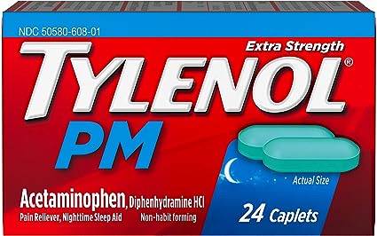 Tylenol PM Extra Strength Nighttime Pain Reliever & Sleep Aid Caplets| Item No:1312