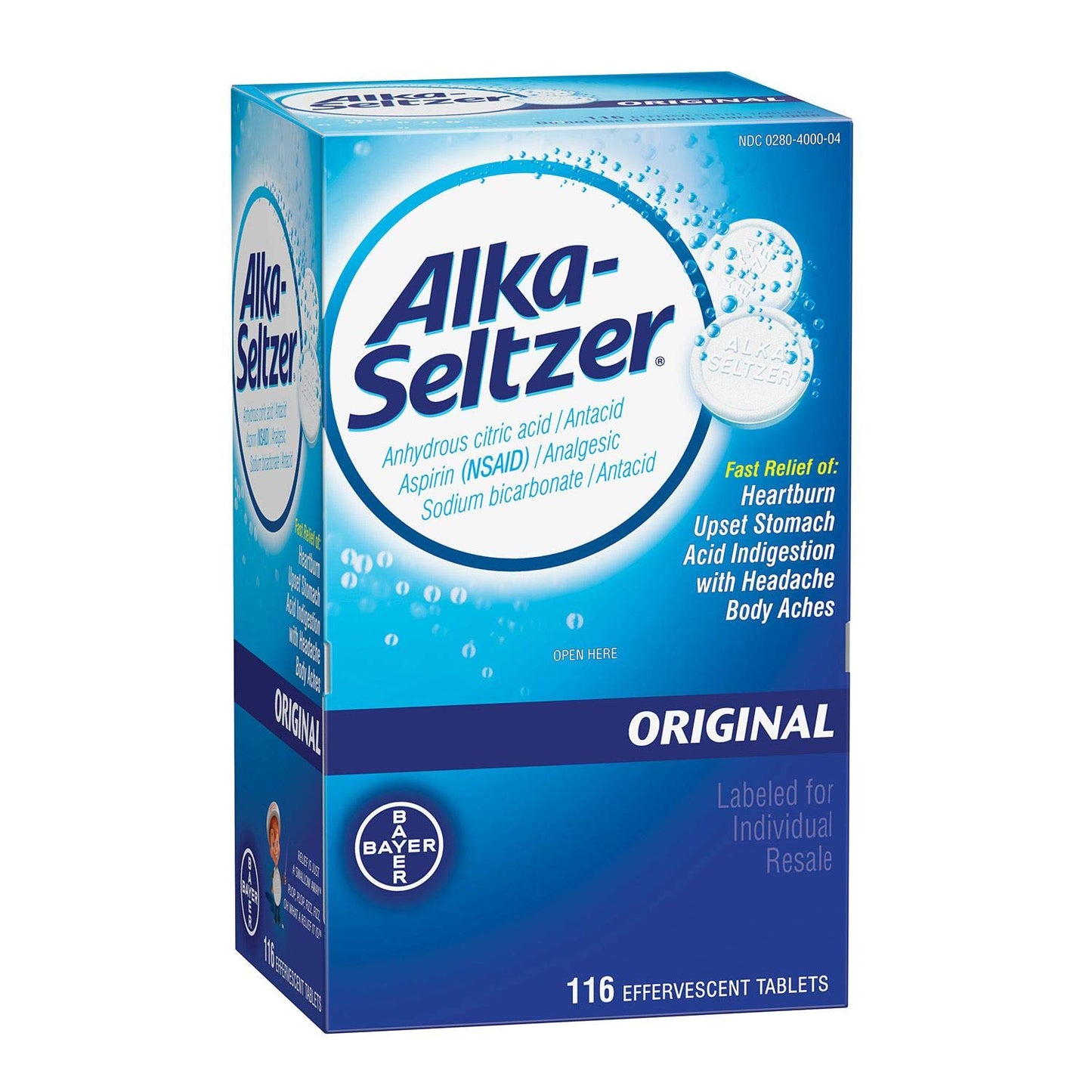 Alka- Seltzer Original 20ct Effervescent Tabs | Item No : 1832