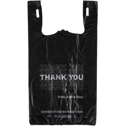 Kav Shopping Black Thank You Heavy-Duty Plastic bag | Item no.: 2125, 3260, 3261