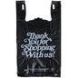 Kav Shopping Black Thank You Heavy-Duty Plastic bag | Item no.: 2125, 3260, 3261