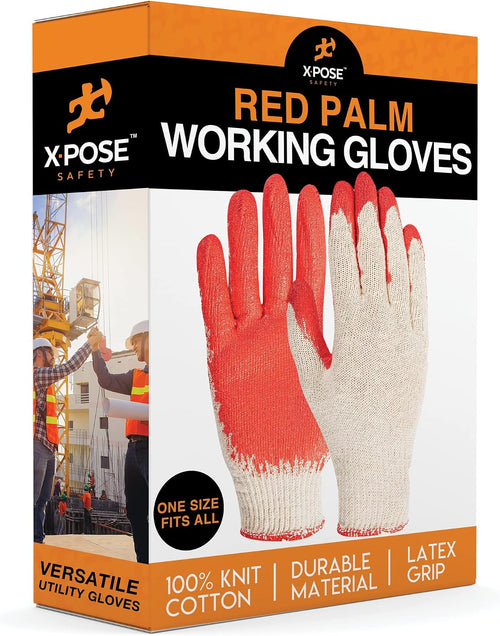 Work Gloves Red/White Palm 10ct | Item no.: 1949