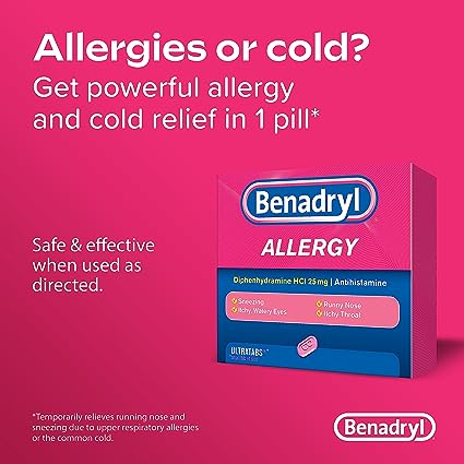 Benadryl Antihistamine Allergy 60 Packs of 2 Tablets | Item No: 60