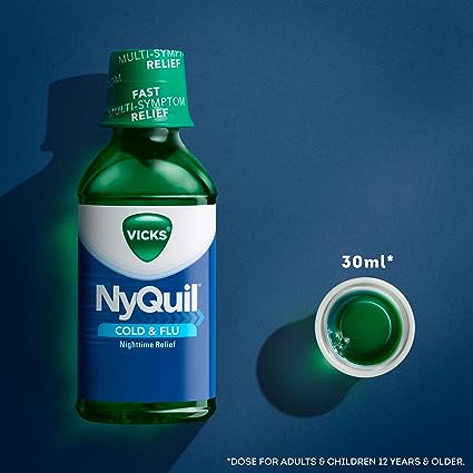 Vicks NyQuil Cold & Flu Nighttime Relief, 8 Fl Oz | Item No: 683