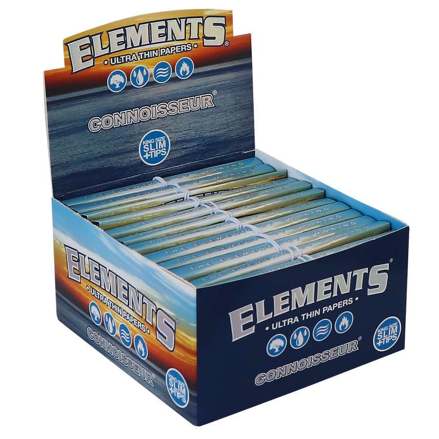 Elements Connoisseur Ultra-Thin King Slim + Tips | Item no.: 735WT