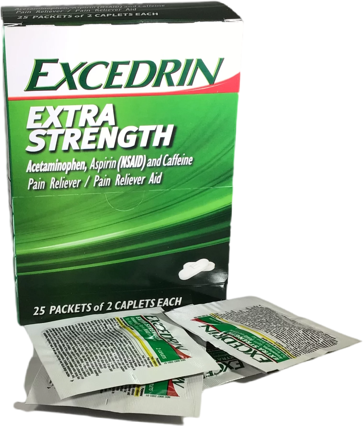 Excedrin Extra Strength Caplets 25 Packets of 2 | Item No: 681 ...
