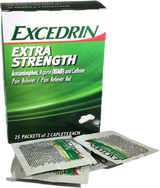Excedrin Extra Strength Caplets 25 Packets of 2 | Item No.: 681