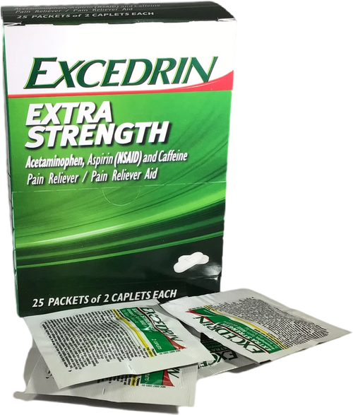 Excedrin Extra Strength Caplets 25 Packets of 2 | | Item No.: 681