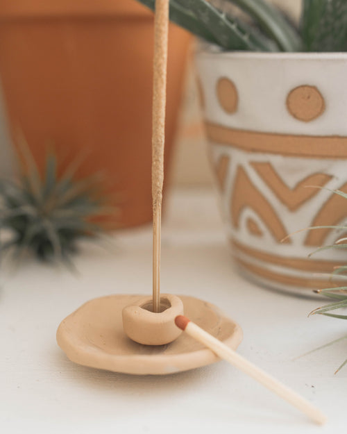 Clay Incense Holder (11 x 3in) | Item no.: 2335-B