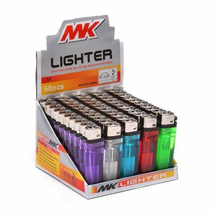 50 Pcs MK Disposable Lighter Assorted Colors. Item no.: 723