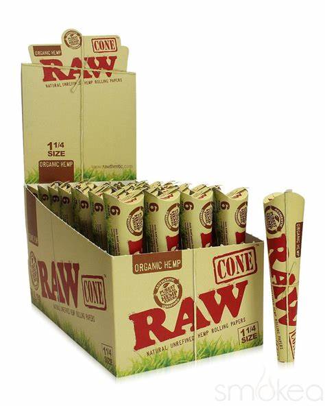 Raw Cone Organic Hemp 1/4 (6cone) | Item no.: 609