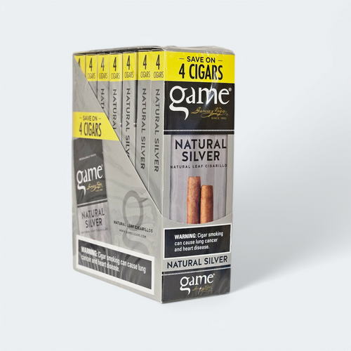Game (4pk Natural Silver) Cigarillos 7 Packs Of 4 (Save On 4) | Item No.: 1750