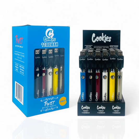 Pens Battery Charger Cookies Twist 1100Mah [30ct] | Item no.: 1993
