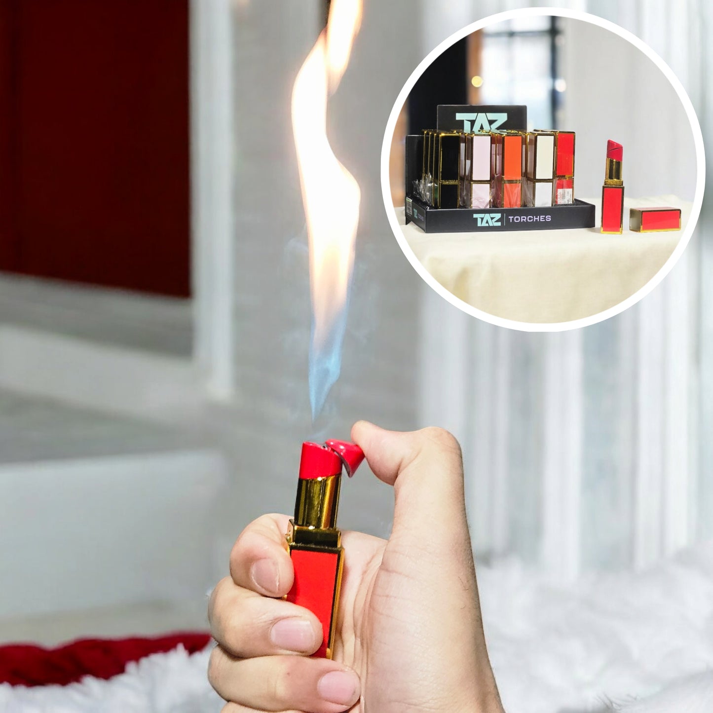 Lipstick Shaped Lighter 20ct | Item no.: 1054