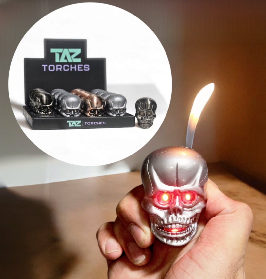 Skull Torch Lighter 16ct | Item no.: 3775