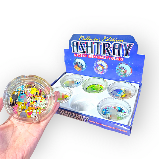 Glass Large Ashtray 6ct | Item no.: 2436