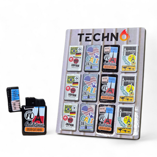 Techno Flip Top Lighter 12ct | Item no.: N/A