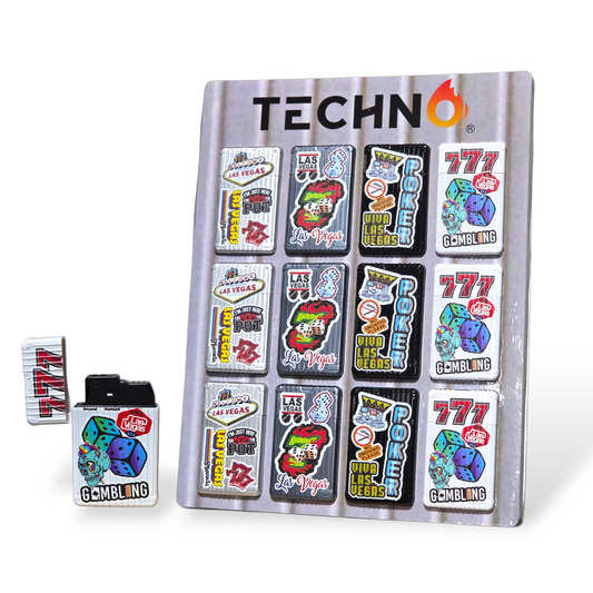 Techno Gamble Flip Top Lighter 12ct | Item no.: N/A