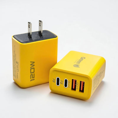 120W 4-Port Fast Wall Charger – Dual USB-C PD & Dual USB-A QC 3.0 | Item no.: 3267-4