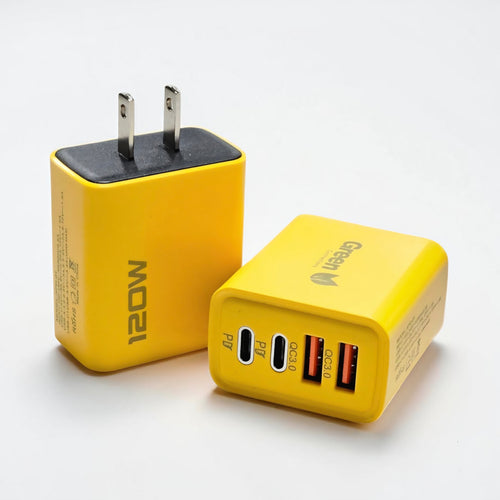120W 4-Port Fast Wall Charger – Dual USB-C PD & Dual USB-A QC 3.0 | Item no.: 3267-4