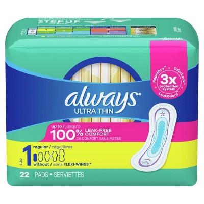 Always 22ct size1 Daytime w/wings Regular 1 pack