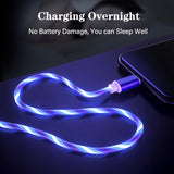 LED Flowing Light Micro-USB Charging Cable – USB-A Data & Charger Cable | Item no.: 1746