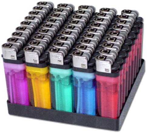 50 Pcs MK Disposable Lighter Assorted Colors. Item no.: 723