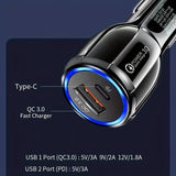Dual-Port Fast Car Charger – USB-C PD & USB-A QC 3.0 | Item no.: 511