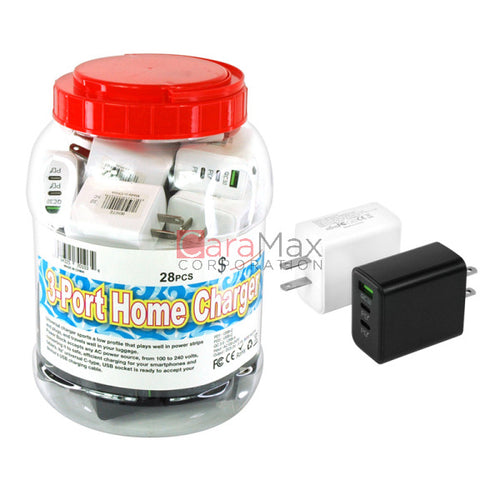Home Charger 12W 2 USB-C + 1 USB 3-Port 1ct | Item no.: 3047