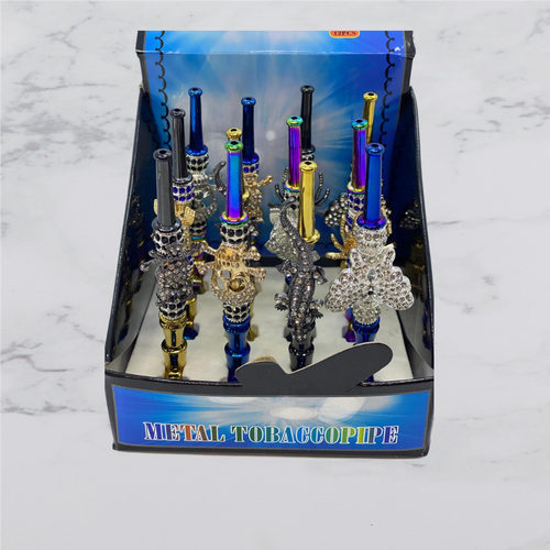 Metal Pipe with diamond animals | Item No.: 2559