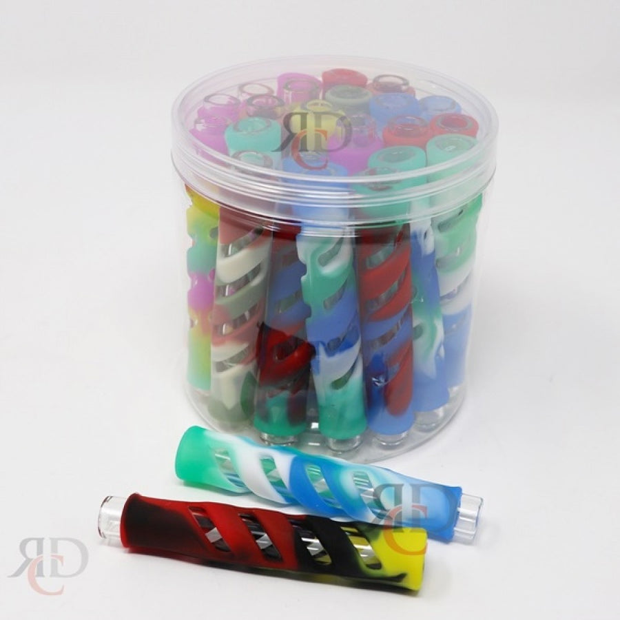 Silicone Chillum with Glass 25ct Jar | Item no.: 3125