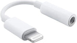 Lightning to 3.5mm Headphone Jack Adapter for iPhone & iPad – White AUX Dongle | Item no.: 1630