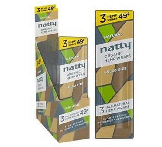 Natty Organic Hemp Natural Wraps 60 ct. | Item NO.: 2115-N