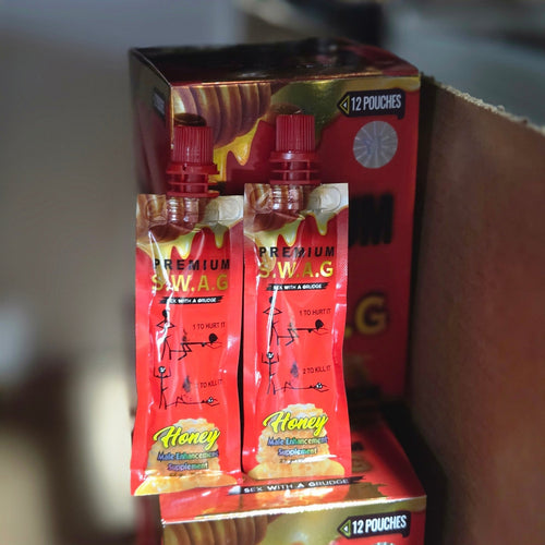 Premium SWAG honey pouches and 12-pouch box