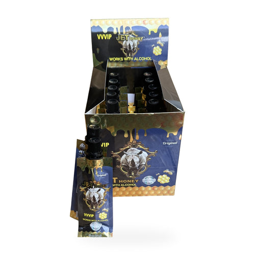 VVVIP Jet Honey display box with pouch
