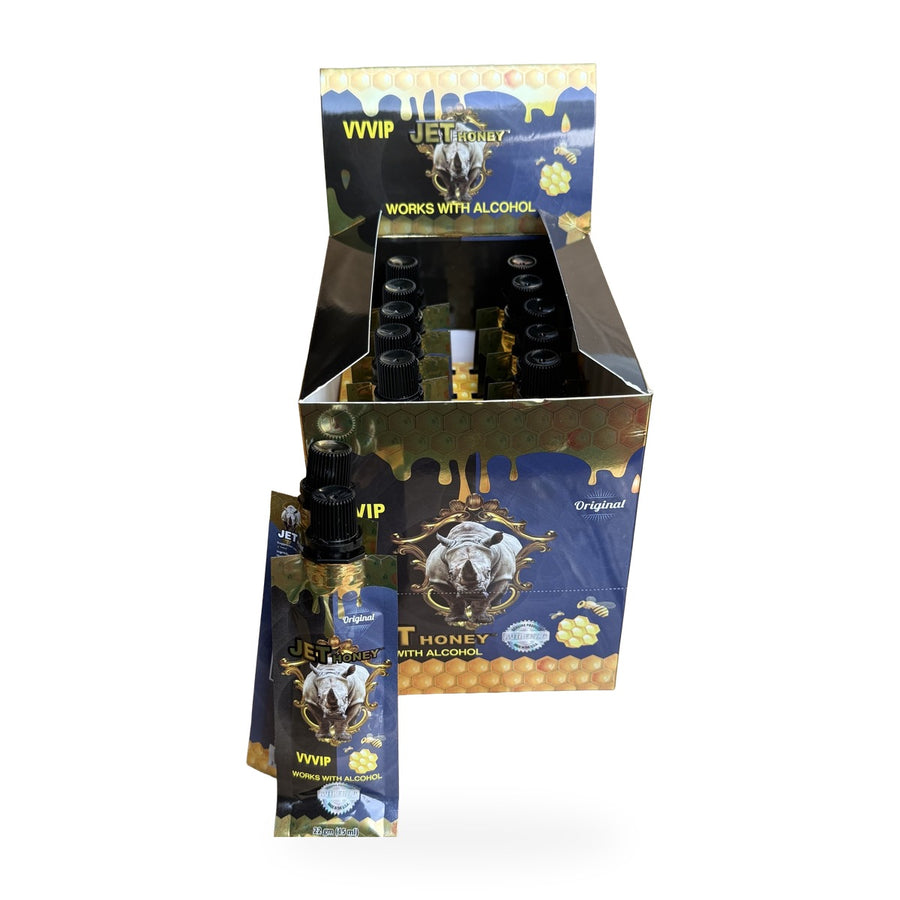 VVVIP Jet Honey display box with pouch