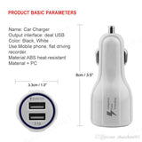 Dual USB 3.1A Fast Car Charger with QC 3.0 – Black or White | Item no.: 3259