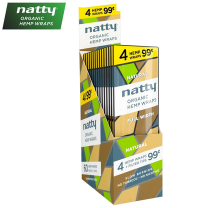 Natty Organic Hemp Natural Wraps 60 ct. | Item NO.: 2115-N