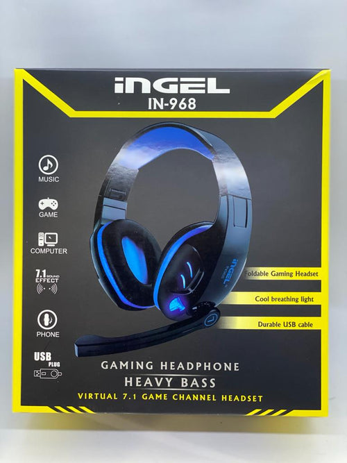 INGEL IN-968 USB Gaming Headset with Microphone, Virtual 7.1 Surround Sound & LED Lighting | Item no.:2199