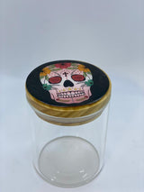 Glass skull design Container Jar 1 ct | item no.: 2241