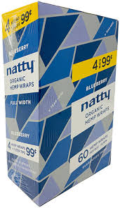 Natty Organic Hemp Blueberry Wraps 60 ct. | Item no.: 2115-B