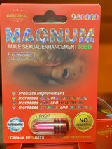 Magnum 980000 Red Capsule – Individually Sealed Adult Supplement Pack | Item No.: 157